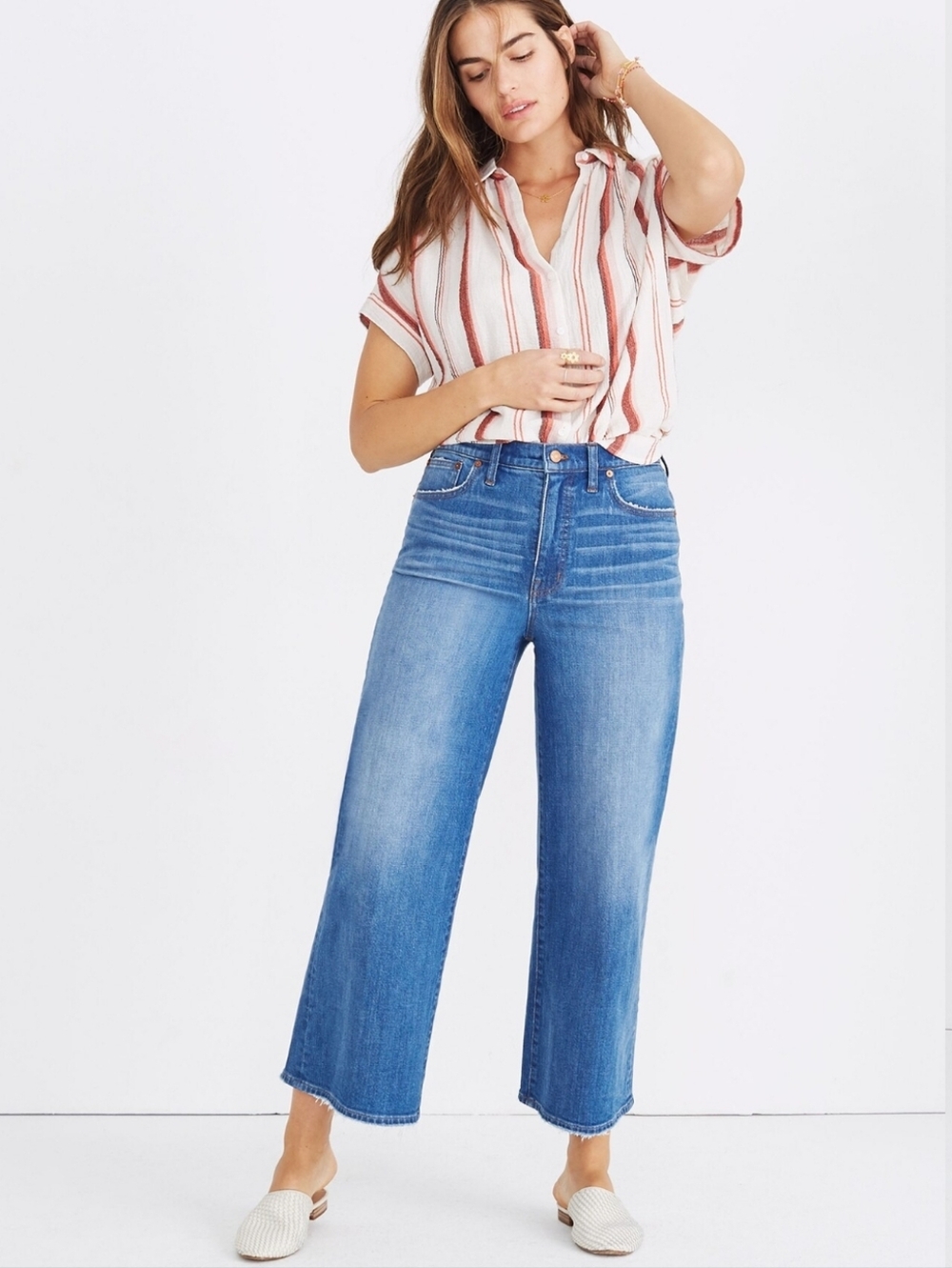 🆕️Wide-Leg Crop Jeans in Finney Wash🪞